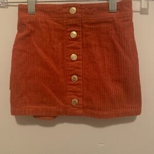 Isaac Mizrahi Burnt Orange Corduroy Skirt, little girls size S